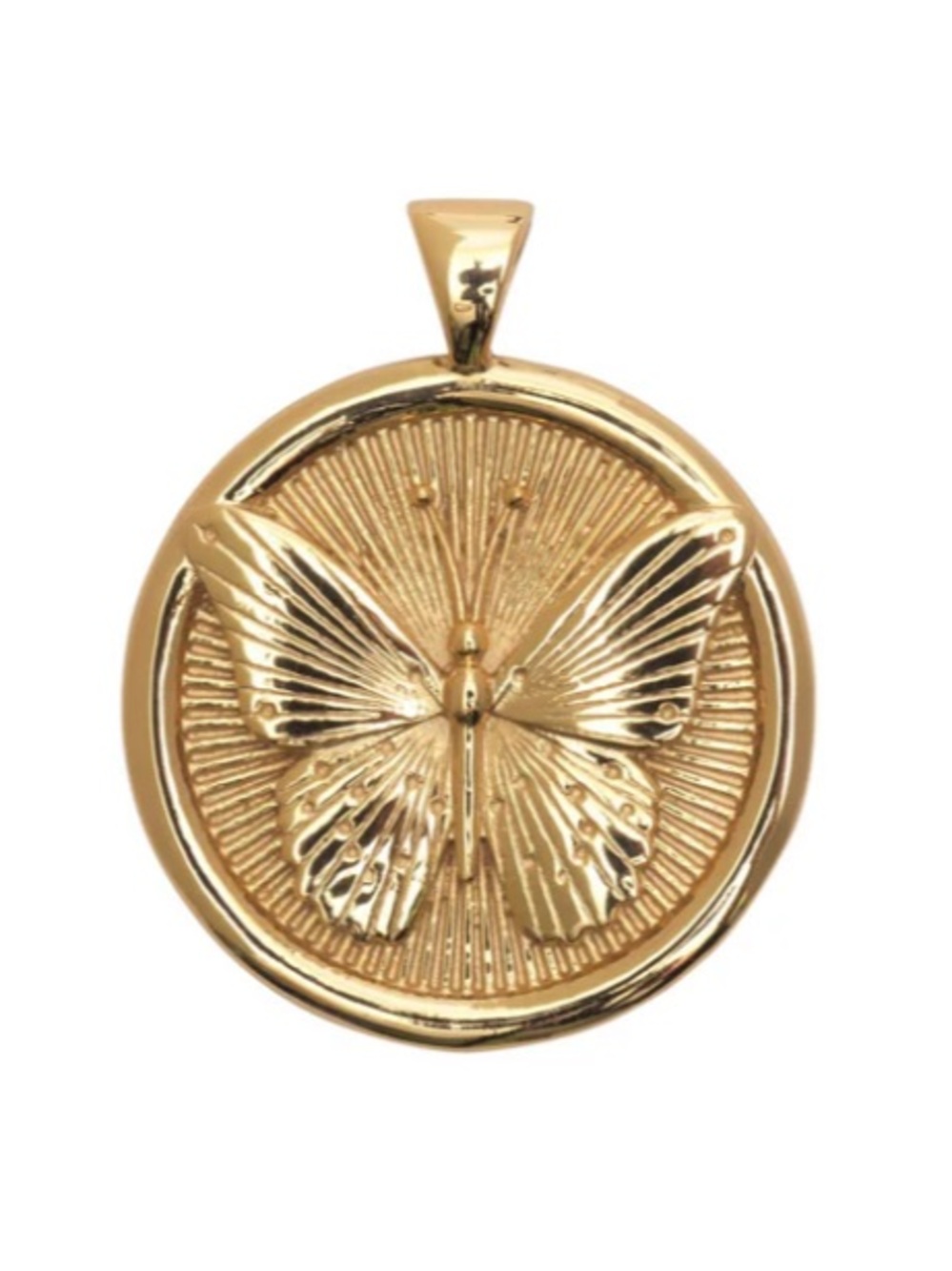 NEW Jane Win Butterfly Pendant Gold Plated Small Coin Gift Box Bag Care Card